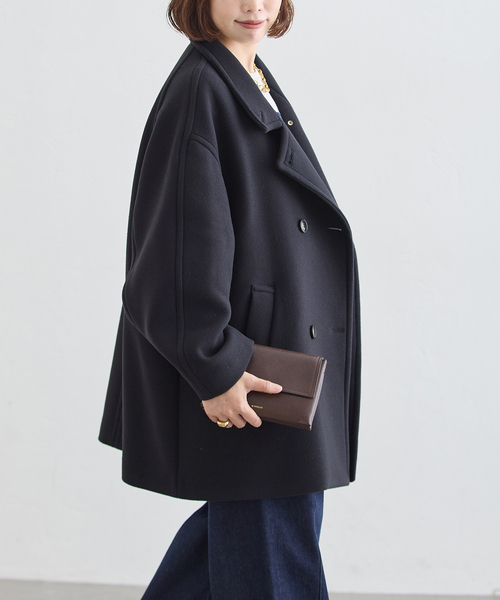 journal standard L'essage(ジャーナルスタンダードレサージュ)の「MANTECO/FABRICA ショートスタンドコート(その他アウター・レディース・カーキ/ネイビー/ブラック・38/36)」の19枚目の写真