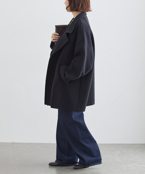 journal standard L'essage(ジャーナルスタンダードレサージュ)の「MANTECO/FABRICA ショートスタンドコート(その他アウター・レディース・カーキ/ネイビー/ブラック・38/36)」の22枚目の写真