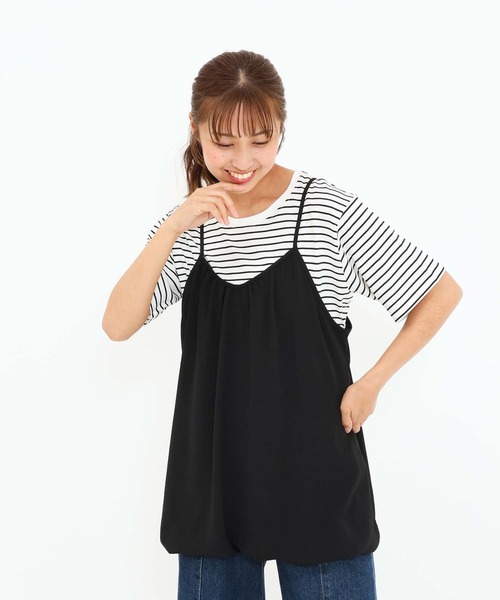 HEART MARKET(ハートマーケット)の「【接触冷感/吸水速乾】シボサテンバルーンキャミチュニック(チュニック・レディース・ブラック/チャコール/ダークブラウン/ナチュラル・FREE)」の10枚目の写真