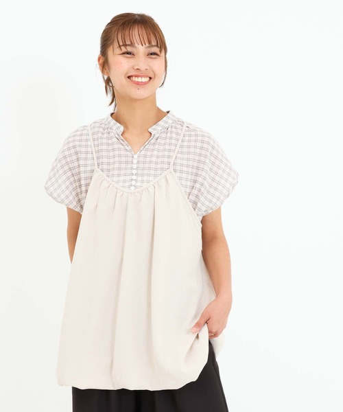 HEART MARKET(ハートマーケット)の「【接触冷感/吸水速乾】シボサテンバルーンキャミチュニック(チュニック・レディース・ブラック/チャコール/ダークブラウン/ナチュラル・FREE)」の13枚目の写真