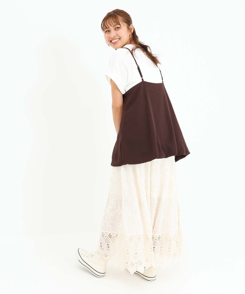 HEART MARKET(ハートマーケット)の「【接触冷感/吸水速乾】シボサテンバルーンキャミチュニック(チュニック・レディース・ブラック/チャコール/ダークブラウン/ナチュラル・FREE)」の17枚目の写真