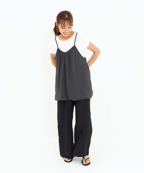 HEART MARKET(ハートマーケット)の「【接触冷感/吸水速乾】シボサテンバルーンキャミチュニック(チュニック・レディース・ブラック/チャコール/ダークブラウン/ナチュラル・FREE)」の20枚目の写真