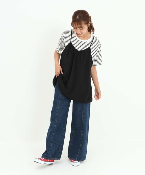 HEART MARKET(ハートマーケット)の「【接触冷感/吸水速乾】シボサテンバルーンキャミチュニック(チュニック・レディース・ブラック/チャコール/ダークブラウン/ナチュラル・FREE)」の22枚目の写真