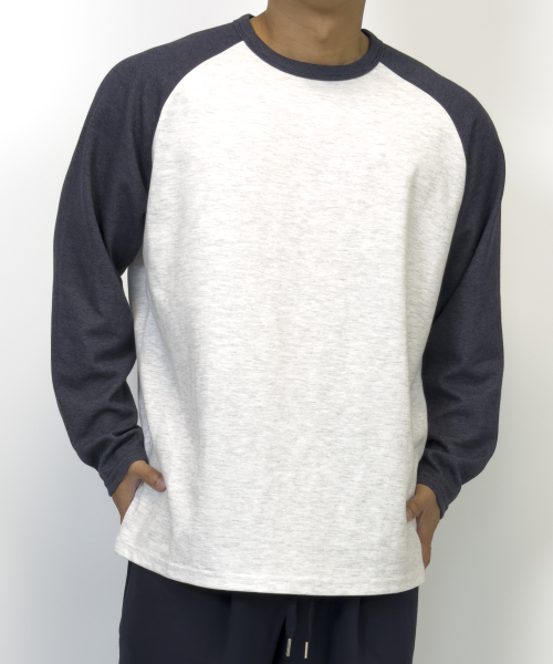 PACIENCIA(パシエンシア)の「ラグランオーバーサイズロングスリーブ インディゴグレー(Tシャツ/カットソー・メンズ・その他・LARGE/XX-LARGE/X-LARGE)」の1枚目の写真
