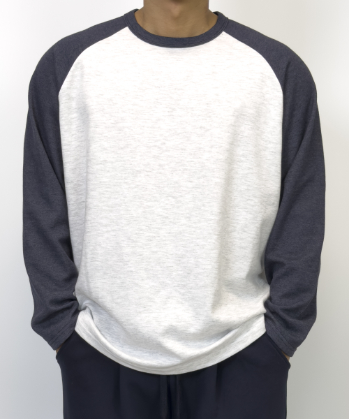 PACIENCIA(パシエンシア)の「ラグランオーバーサイズロングスリーブ インディゴグレー(Tシャツ/カットソー・メンズ・その他・LARGE/XX-LARGE/X-LARGE)」の5枚目の写真
