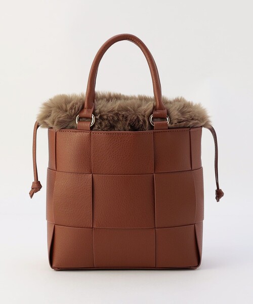 MICO COULIER(ミコクリエ)の「PU MESH 4WAY TOTE(トートバッグ・レディース・ブラウン・FREE)」の3枚目の写真