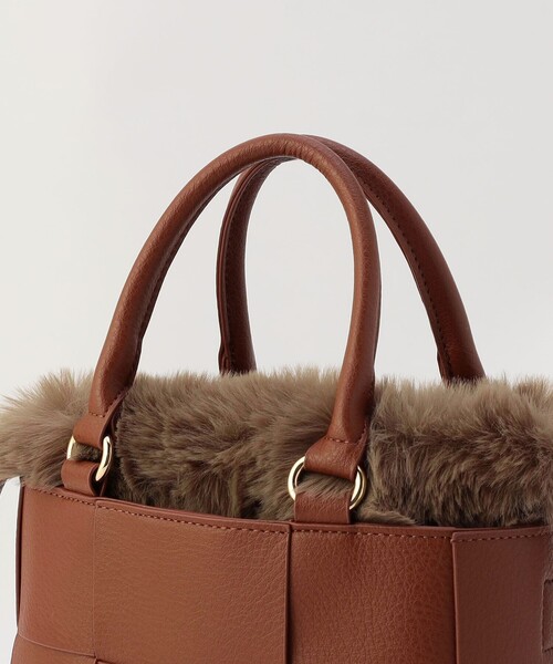 MICO COULIER(ミコクリエ)の「PU MESH 4WAY TOTE(トートバッグ・レディース・ブラウン・FREE)」の5枚目の写真