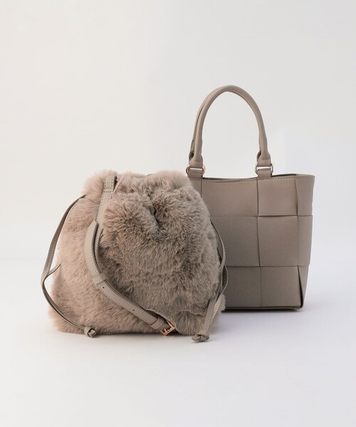 MICO COULIER(ミコクリエ)の「PU MESH 4WAY TOTE(トートバッグ・レディース・ブラウン・FREE)」の15枚目の写真