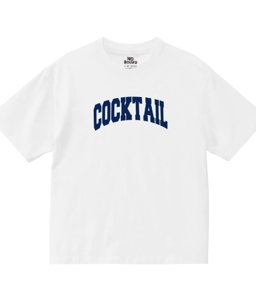 NOBOUND(ノーバウンド)の「NOBOUND(ノーバウンド) 半袖Tシャツ COCKTAIL カクテル ロゴ プリント ビッグシルエット トップス カットソー メンズ ユニセックス(Tシャツ/カットソー・メンズ・ホワイト/ブラック/ネイビー・M/L/XL)」の2枚目の写真