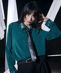 Ellno Loset（エルノロゼット）の「【UVカット&イージーケア】ローズ刺繍シャツ 26LS（シャツ/ブラウス）」