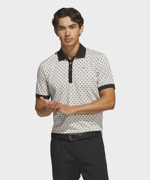 adidas(アディダス)の「オリジナルス オールオーバー トレフォイル ポロ【adidas Golf/アディダスゴルフ】(ポロシャツ・メンズ・ブラック・SMALL/XX-LARGE/LARGE/MEDIUM)」の1枚目の写真