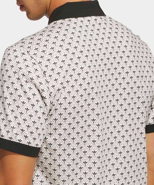 adidas(アディダス)の「オリジナルス オールオーバー トレフォイル ポロ【adidas Golf/アディダスゴルフ】(ポロシャツ・メンズ・ブラック・SMALL/XX-LARGE/LARGE/MEDIUM)」の4枚目の写真