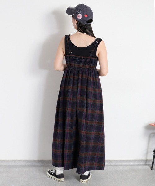 BEVERLY HILLS POLO CLUB(ビバリーヒルズポロクラブ)の「【BEVERLY HILLS POLO CLUB】ネルチェックキャミワンピース(ワンピース・レディース・グレー/ネイビー・M)」の6枚目の写真