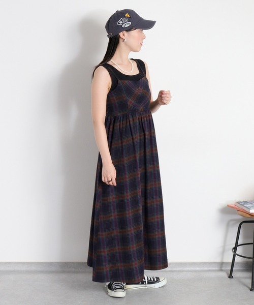 BEVERLY HILLS POLO CLUB(ビバリーヒルズポロクラブ)の「【BEVERLY HILLS POLO CLUB】ネルチェックキャミワンピース(ワンピース・レディース・グレー/ネイビー・M)」の7枚目の写真