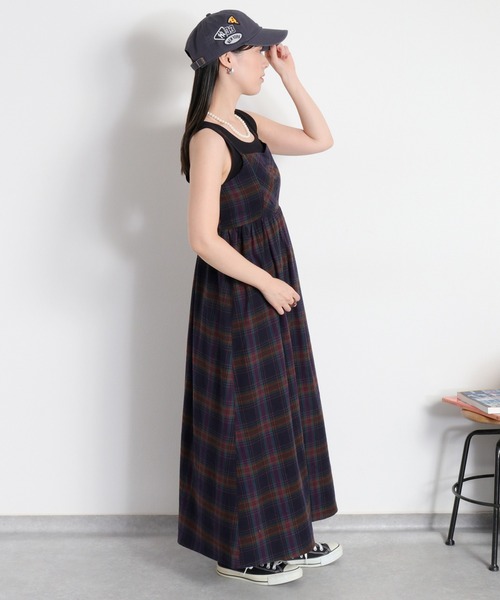BEVERLY HILLS POLO CLUB(ビバリーヒルズポロクラブ)の「【BEVERLY HILLS POLO CLUB】ネルチェックキャミワンピース(ワンピース・レディース・グレー/ネイビー・M)」の8枚目の写真