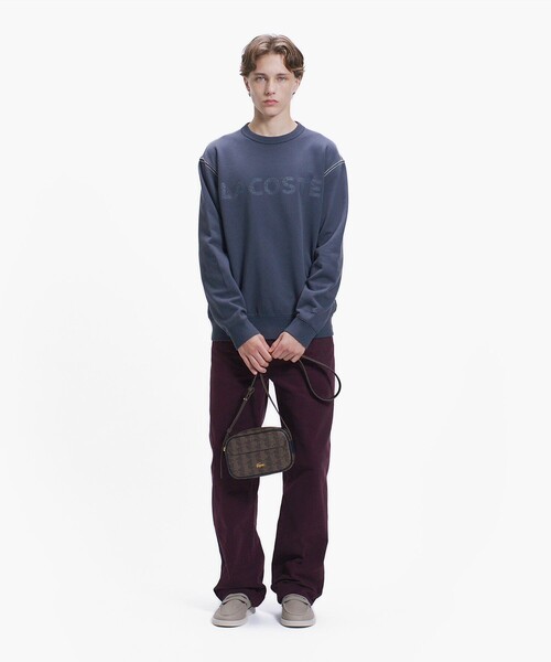 LACOSTE(ラコステ)の「エンザイムウォッシュ テクスチャーロゴ ヴィンテージクルーネックスウェット(スウェット・メンズ・イエロー/アイボリー/ダークグレー・4/3/2/5)」の11枚目の写真