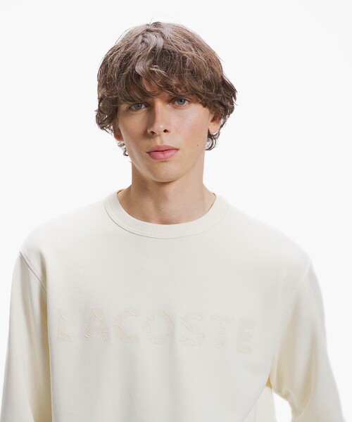 LACOSTE(ラコステ)の「エンザイムウォッシュ テクスチャーロゴ ヴィンテージクルーネックスウェット(スウェット・メンズ・イエロー/アイボリー/ダークグレー・4/3/2/5)」の19枚目の写真