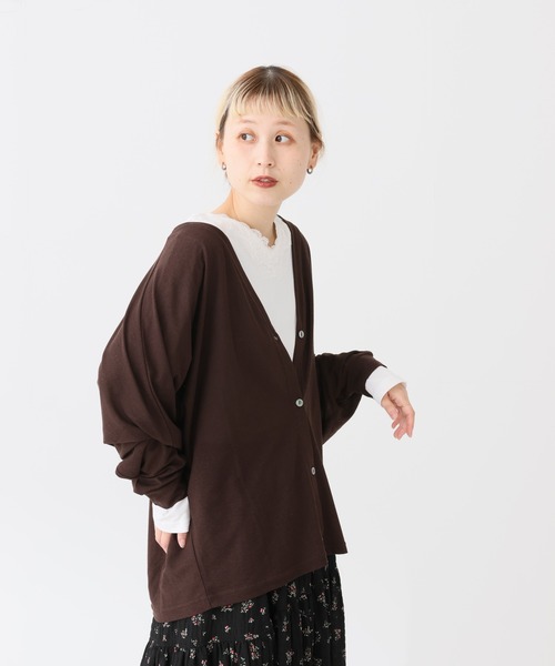 HEART MARKET（ハートマーケット）の「レース付長袖インナー（Tシャツ/カットソー・レディース・ブラック/チャコール/ホワイト/オートミール・LARGE/MEDIUM）」の6枚目の写真
