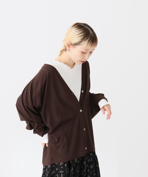 HEART MARKET（ハートマーケット）の「レース付長袖インナー（Tシャツ/カットソー・レディース・ブラック/チャコール/ホワイト/オートミール・LARGE/MEDIUM）」の7枚目の写真