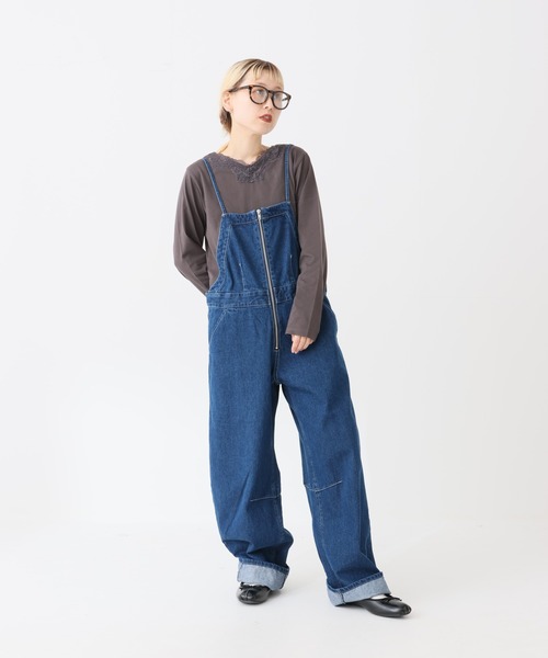 HEART MARKET（ハートマーケット）の「レース付長袖インナー（Tシャツ/カットソー・レディース・ブラック/チャコール/ホワイト/オートミール・LARGE/MEDIUM）」の12枚目の写真