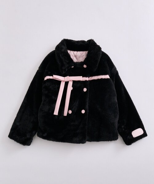OLIVE des OLIVE(オリーブデオリーブ)の「【インフルエンサー企画】miko ribbon fur coat(その他アウター・レディース・ピンク/ブラック・FREE)」の10枚目の写真