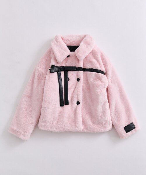 OLIVE des OLIVE(オリーブデオリーブ)の「【インフルエンサー企画】miko ribbon fur coat(その他アウター・レディース・ピンク/ブラック・FREE)」の17枚目の写真