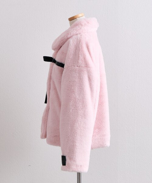 OLIVE des OLIVE(オリーブデオリーブ)の「【インフルエンサー企画】miko ribbon fur coat(その他アウター・レディース・ピンク/ブラック・FREE)」の19枚目の写真