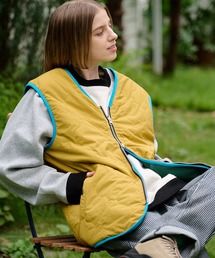Duckster/ダックスター キルティング×フリース リバーシブルベスト