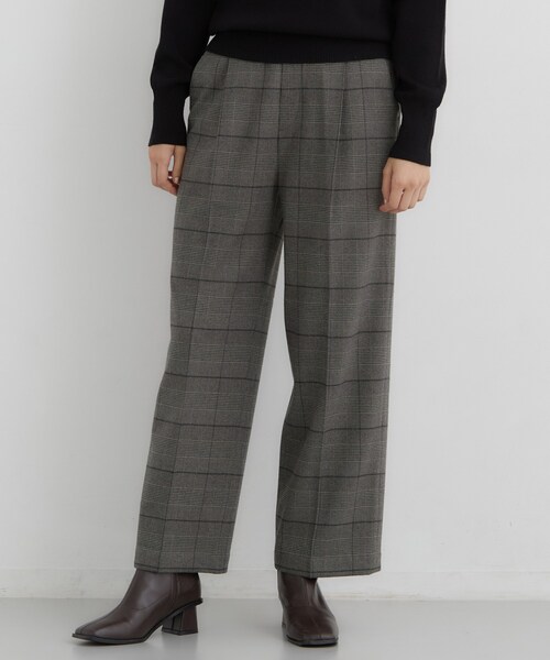 THE SHOP TK (ザ ショップ ティーケー )の「【選べる着丈/S-XL】ぬくラク 両面起毛ワイドパンツ(その他パンツ・レディース・ダークブラウン系1/アイボリー/ブラック・11/13/14)」の7枚目の写真