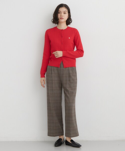 THE SHOP TK (ザ ショップ ティーケー )の「【選べる着丈/S-XL】ぬくラク 両面起毛ワイドパンツ(その他パンツ・レディース・ダークブラウン系1/アイボリー/ブラック・11/13/14)」の13枚目の写真