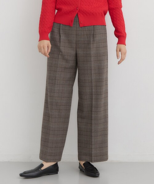 THE SHOP TK (ザ ショップ ティーケー )の「【選べる着丈/S-XL】ぬくラク 両面起毛ワイドパンツ(その他パンツ・レディース・ダークブラウン系1/アイボリー/ブラック・11/13/14)」の15枚目の写真