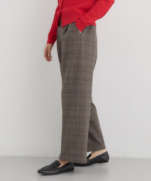 THE SHOP TK (ザ ショップ ティーケー )の「【選べる着丈/S-XL】ぬくラク 両面起毛ワイドパンツ(その他パンツ・レディース・ダークブラウン系1/アイボリー/ブラック・11/13/14)」の16枚目の写真