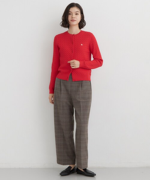 THE SHOP TK (ザ ショップ ティーケー )の「【選べる着丈/S-XL】ぬくラク 両面起毛ワイドパンツ(その他パンツ・レディース・ダークブラウン系1/アイボリー/ブラック・11/13/14)」の17枚目の写真