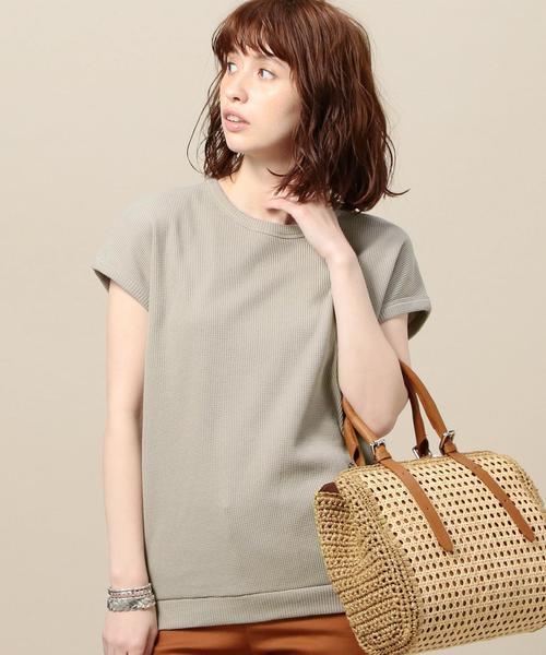 BEAUTY&YOUTH UNITED ARROWS(ビューティーアンドユースユナイテッドアローズ)の「BY ライトワッフルショートスリーブ◆(Tシャツ/カットソー・レディース・ホワイト/ベージュ/レッド/その他1/ブラック・FREE)」の1枚目の写真