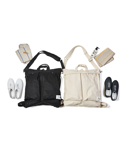 F/CE. （エフシーイー）の「NO.3 HELMET BAG / ナンバースリー ヘルメットバッグ（トートバッグ・レディース・アイボリー/ブラック・FREE）」の3枚目の写真