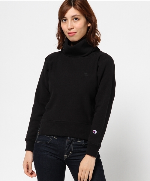 Champion（チャンピオン）の「【CHAMPION（チャンピオン）】ハイネックスウェット（Tシャツ/カットソー・レディース・ネイビー/ブラック/グレー・M）」の2枚目の写真