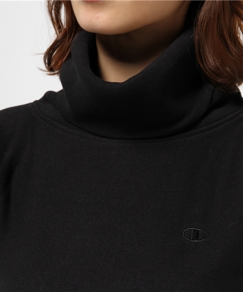 Champion（チャンピオン）の「【CHAMPION（チャンピオン）】ハイネックスウェット（Tシャツ/カットソー・レディース・ネイビー/ブラック/グレー・M）」の7枚目の写真