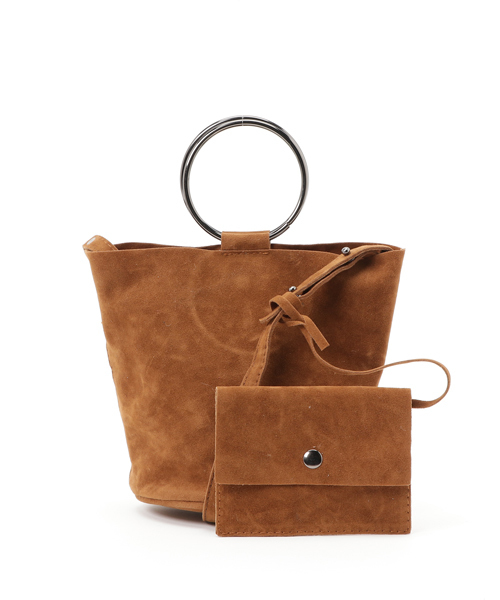 Re:EDIT（リエディ）の「[リエディ]ミニケース付バケツ風2WAYバッグ/鞄/BAG/ショルダーバッグ/ハンドバック（ショルダーバッグ・レディース・ブラック/ワイン/カーキ/ネイビー/キャメル/グレー・FREE）」の5枚目の写真