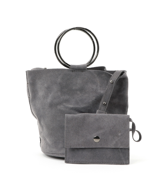 Re:EDIT（リエディ）の「[リエディ]ミニケース付バケツ風2WAYバッグ/鞄/BAG/ショルダーバッグ/ハンドバック（ショルダーバッグ・レディース・ブラック/ワイン/カーキ/ネイビー/キャメル/グレー・FREE）」の3枚目の写真