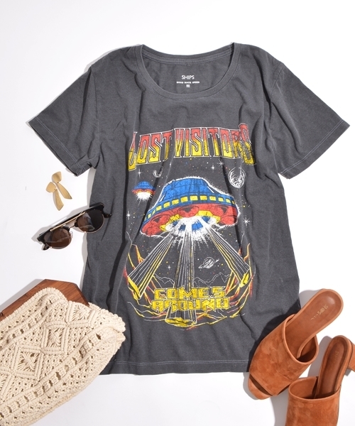 SHIPS（シップス）の「プリントTee◇（Tシャツ/カットソー・レディース・ブラック/ブラック系その他/オフホワイト/ブラック系その他2/グレー系その他・ONE SIZE）」の5枚目の写真