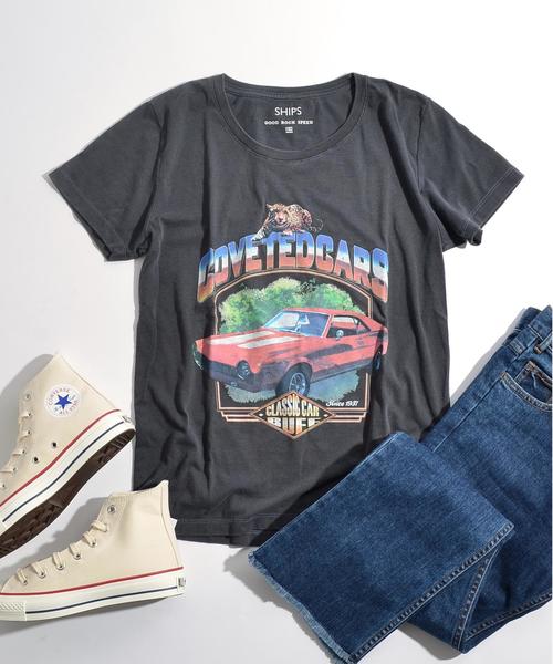 SHIPS（シップス）の「プリントTee◇（Tシャツ/カットソー・レディース・ブラック/ブラック系その他/オフホワイト/ブラック系その他2/グレー系その他・ONE SIZE）」の3枚目の写真