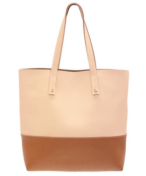 sankyo shokai（サンキョウショウカイ）の「バイカラー フェイクレザー トートバッグ（トートバッグ・レディース・その他3/その他5/その他1/その他2/その他4/キャメル/ブラック×レッド/ピンク×イエロー/ピンクベージュ/コーラルピンク・FREE）」の20枚目の写真