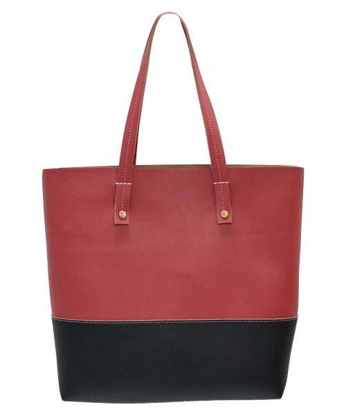 sankyo shokai（サンキョウショウカイ）の「バイカラー フェイクレザー トートバッグ（トートバッグ・レディース・その他3/その他5/その他1/その他2/その他4/キャメル/ブラック×レッド/ピンク×イエロー/ピンクベージュ/コーラルピンク・FREE）」の21枚目の写真