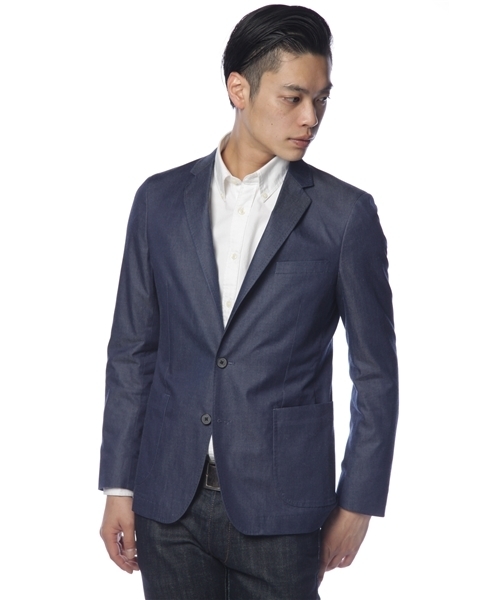 BEAUTY&YOUTH UNITED ARROWS(ビューティーアンドユースユナイテッドアローズ)の「BY ライトオンスデニム 2ボタン ジャケット ◆(テーラードジャケット・メンズ・ネイビー・SMALL/MEDIUM/LARGE)」の1枚目の写真