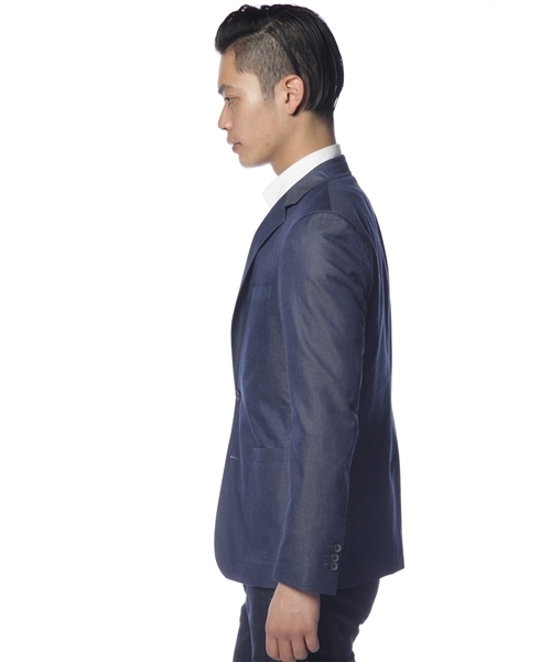 BEAUTY&YOUTH UNITED ARROWS(ビューティーアンドユースユナイテッドアローズ)の「BY ライトオンスデニム 2ボタン ジャケット ◆(テーラードジャケット・メンズ・ネイビー・SMALL/MEDIUM/LARGE)」の2枚目の写真