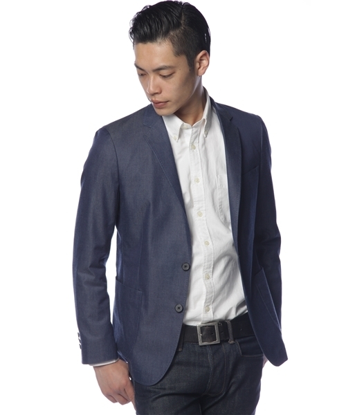 BEAUTY&YOUTH UNITED ARROWS(ビューティーアンドユースユナイテッドアローズ)の「BY ライトオンスデニム 2ボタン ジャケット ◆(テーラードジャケット・メンズ・ネイビー・SMALL/MEDIUM/LARGE)」の4枚目の写真