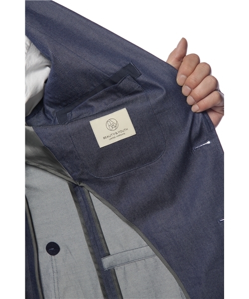 BEAUTY&YOUTH UNITED ARROWS(ビューティーアンドユースユナイテッドアローズ)の「BY ライトオンスデニム 2ボタン ジャケット ◆(テーラードジャケット・メンズ・ネイビー・SMALL/MEDIUM/LARGE)」の8枚目の写真