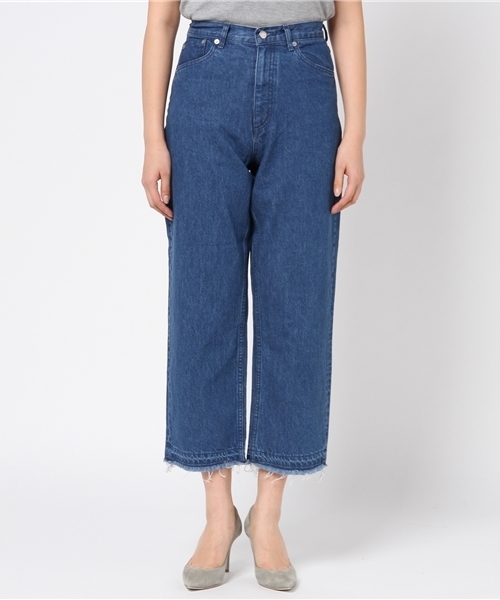 Khaju（カージュ）の「Khaju:5ポケットフライドヘムデニム（デニムパンツ・レディース・ブラック/ブルー・26/27）」の3枚目の写真