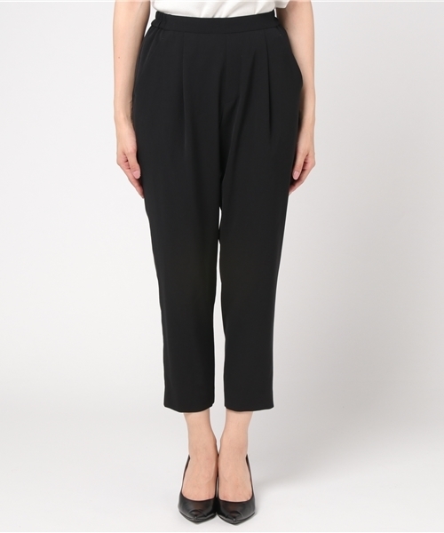 STUDIOUS（ステュディオス）の「【STUDIOUS】ドライタッチアンクルテーパードパンツ（その他パンツ・レディース・グレー/ブラック・0/1）」の3枚目の写真