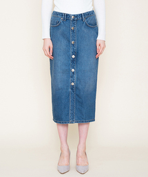 Moname | Moname   タイトスカート デニム   MIDDLE SKIRT(ミドルスカート)/41173231 　(デニムスカート)